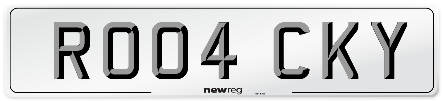 RO04 CKY Front Number Plate