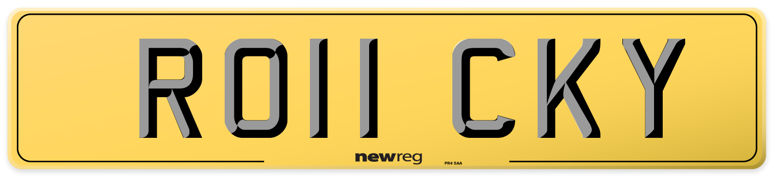 RO11 CKY Rear Number Plate