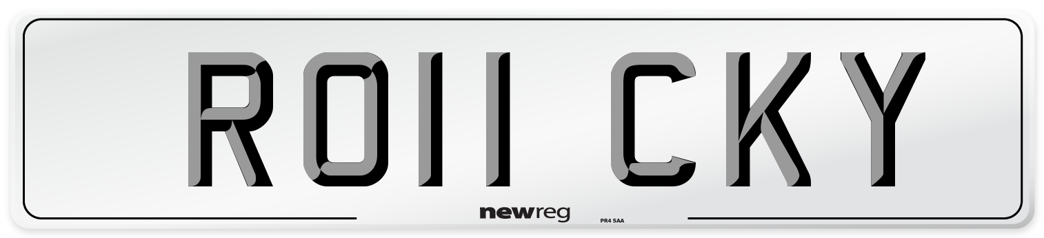 RO11 CKY Front Number Plate