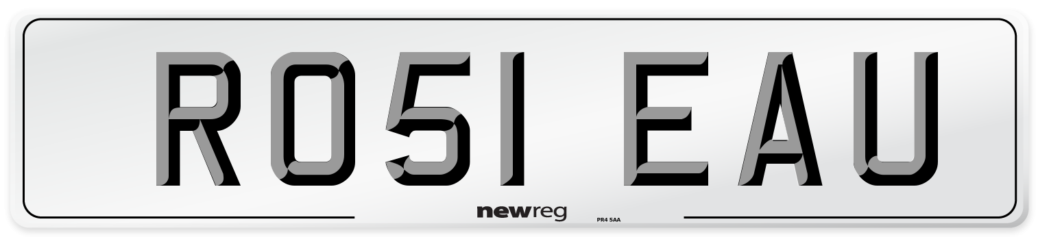 RO51 EAU Front Number Plate
