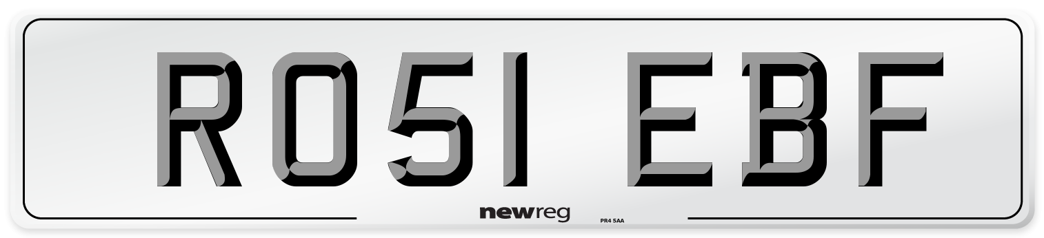 RO51 EBF Front Number Plate