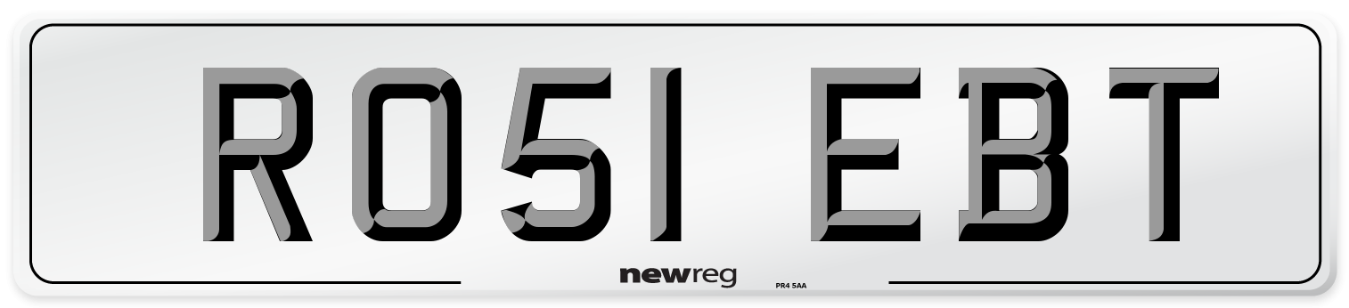 RO51 EBT Front Number Plate