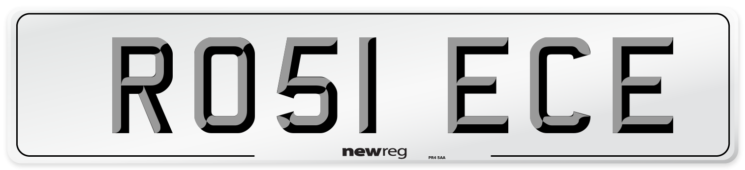 RO51 ECE Front Number Plate