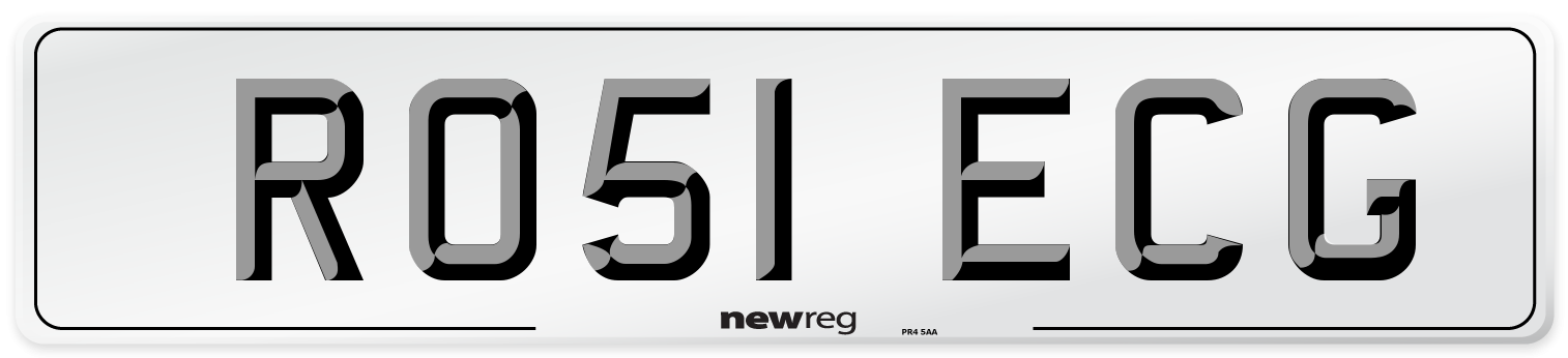 RO51 ECG Front Number Plate