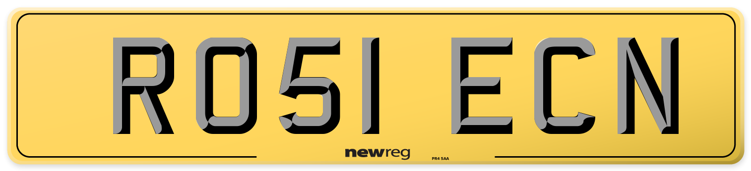 RO51 ECN Rear Number Plate