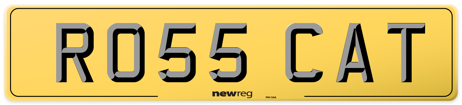 RO55 CAT Rear Number Plate