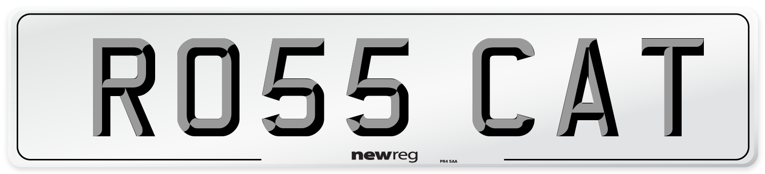 RO55 CAT Front Number Plate