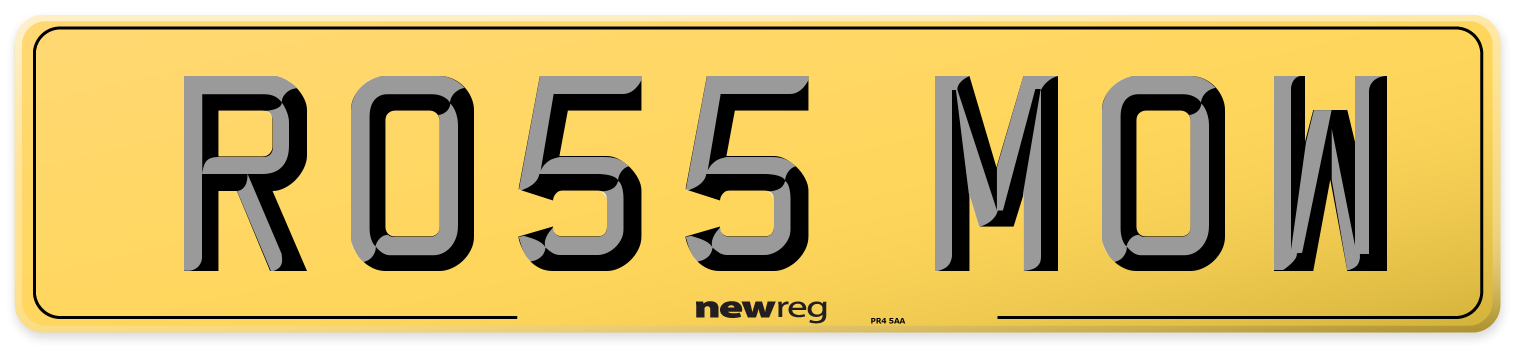 RO55 MOW Rear Number Plate
