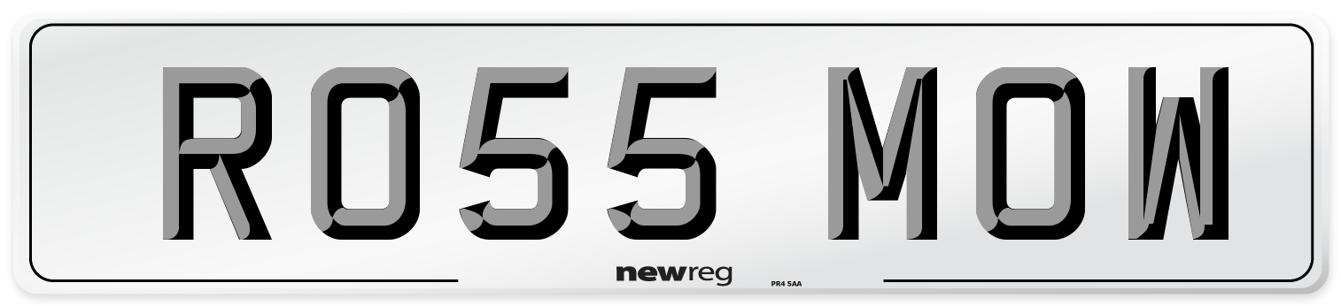 RO55 MOW Front Number Plate