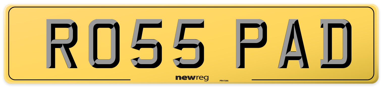 RO55 PAD Rear Number Plate