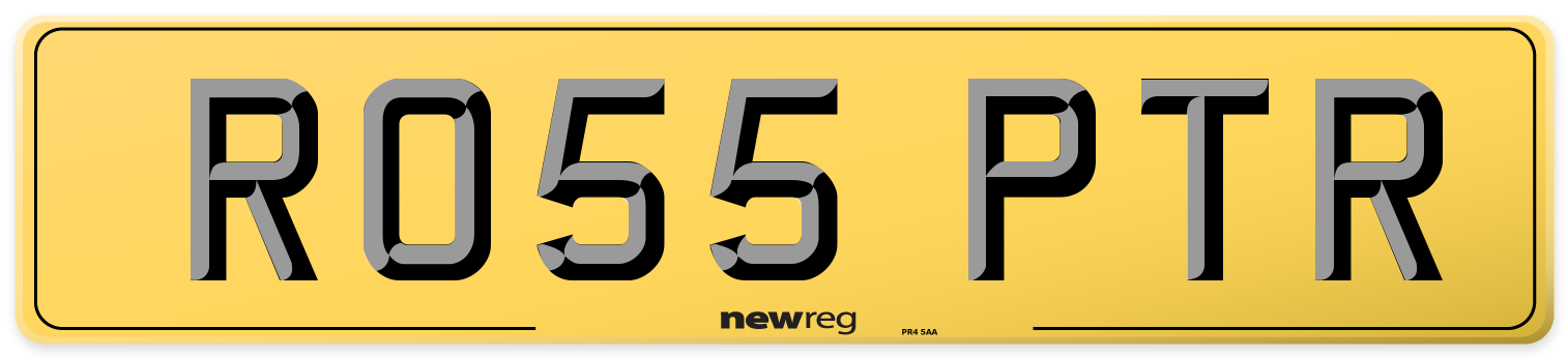 RO55 PTR Rear Number Plate
