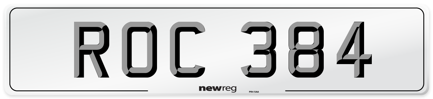 ROC 384 Front Number Plate
