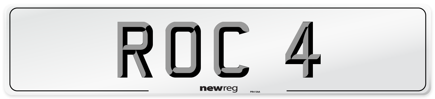 ROC 4 Front Number Plate