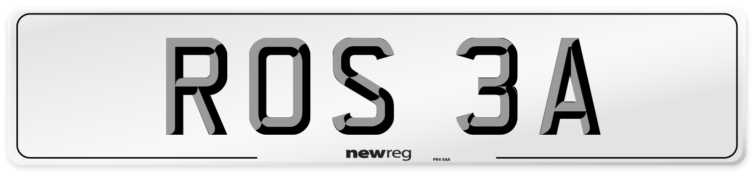 ROS 3A Front Number Plate