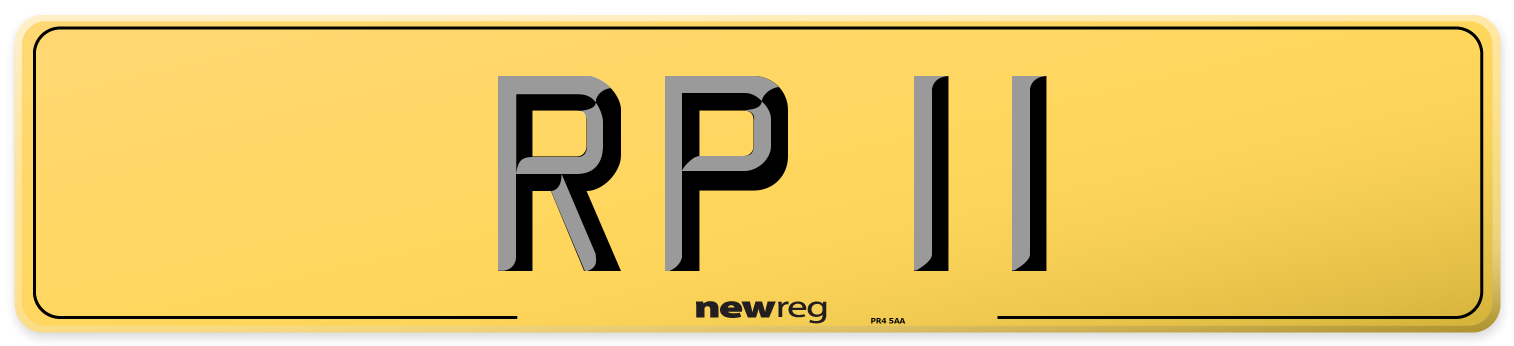 RP 11 Rear Number Plate