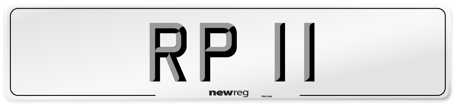 RP 11 Front Number Plate