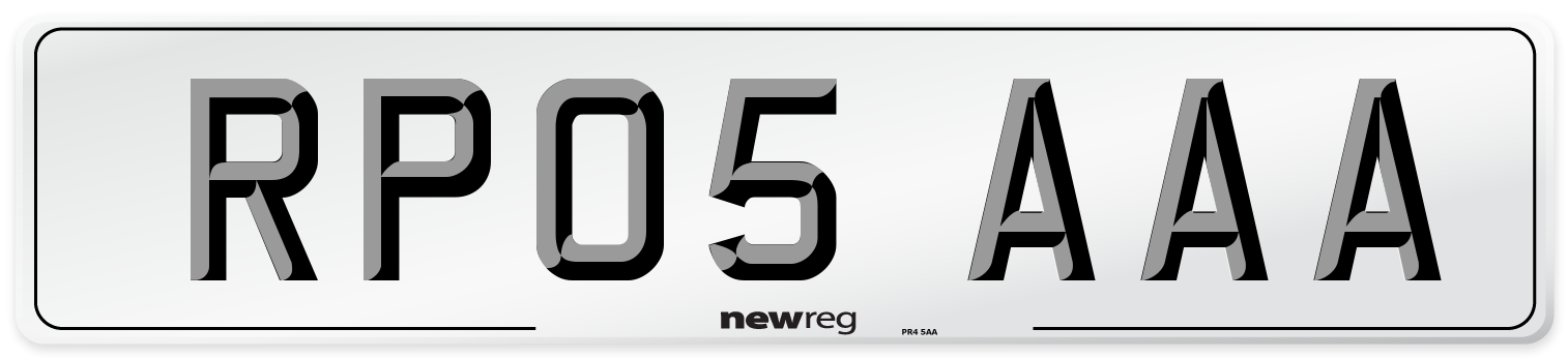 RP05 AAA Front Number Plate