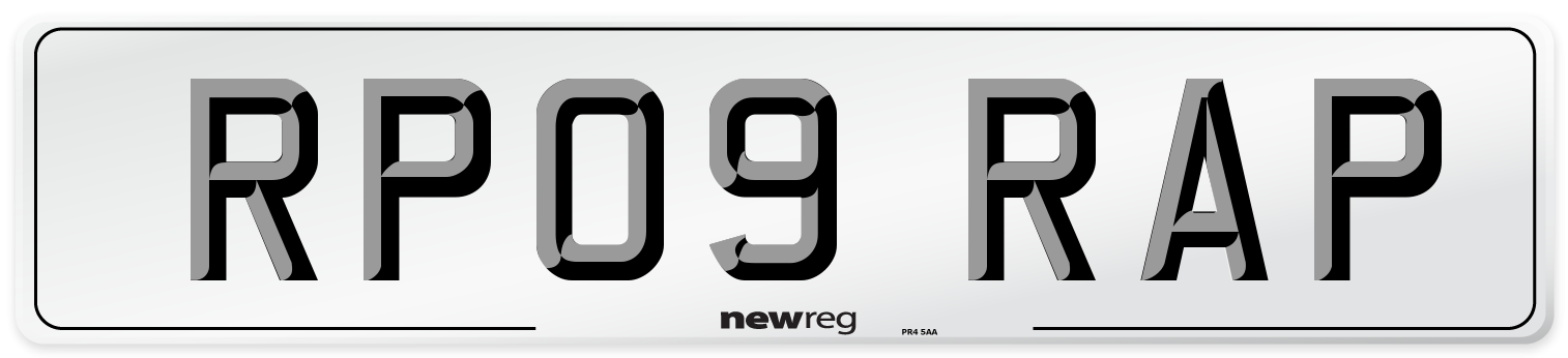 RP09 RAP Front Number Plate