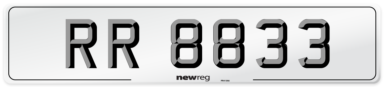 RR 8833 Front Number Plate