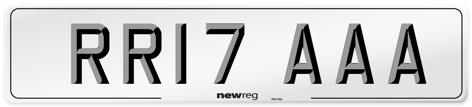 RR17 AAA Front Number Plate