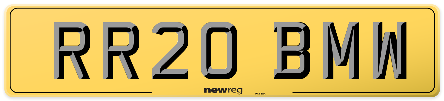 RR20 BMW Rear Number Plate