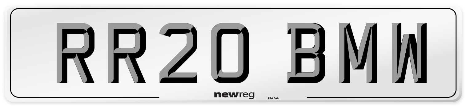 RR20 BMW Front Number Plate