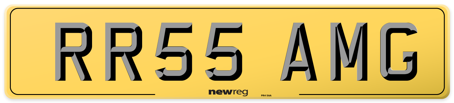 RR55 AMG Rear Number Plate