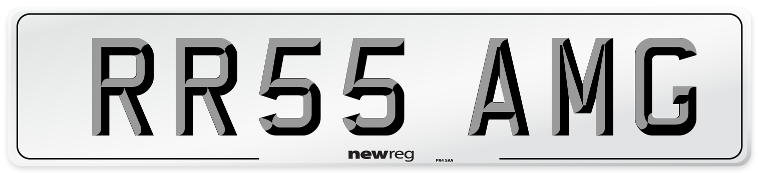 RR55 AMG Front Number Plate