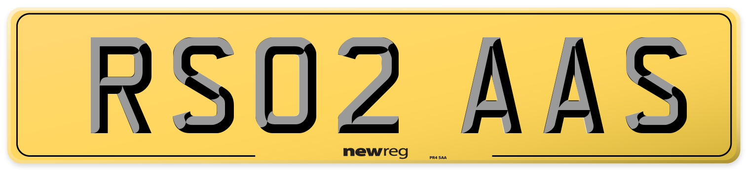 RS02 AAS Rear Number Plate