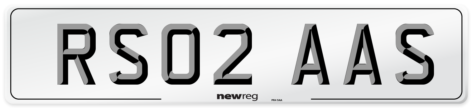 RS02 AAS Front Number Plate