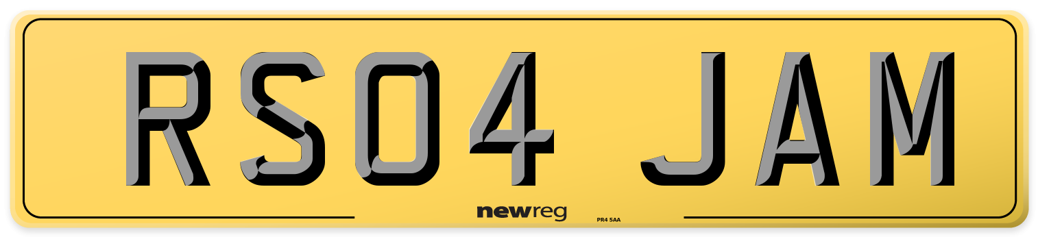 RS04 JAM Rear Number Plate