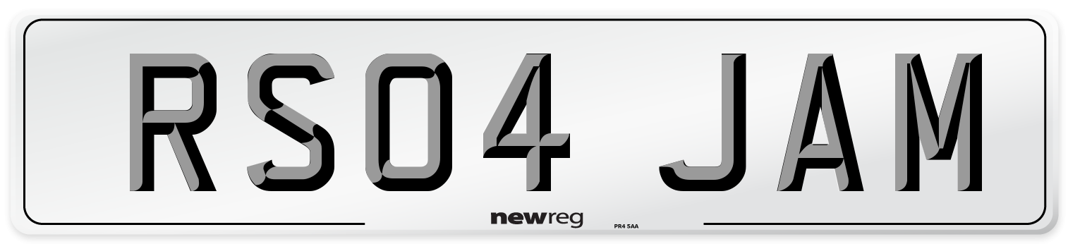 RS04 JAM Front Number Plate