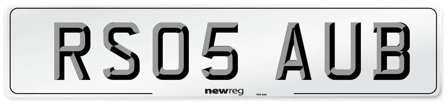 RS05 AUB Front Number Plate