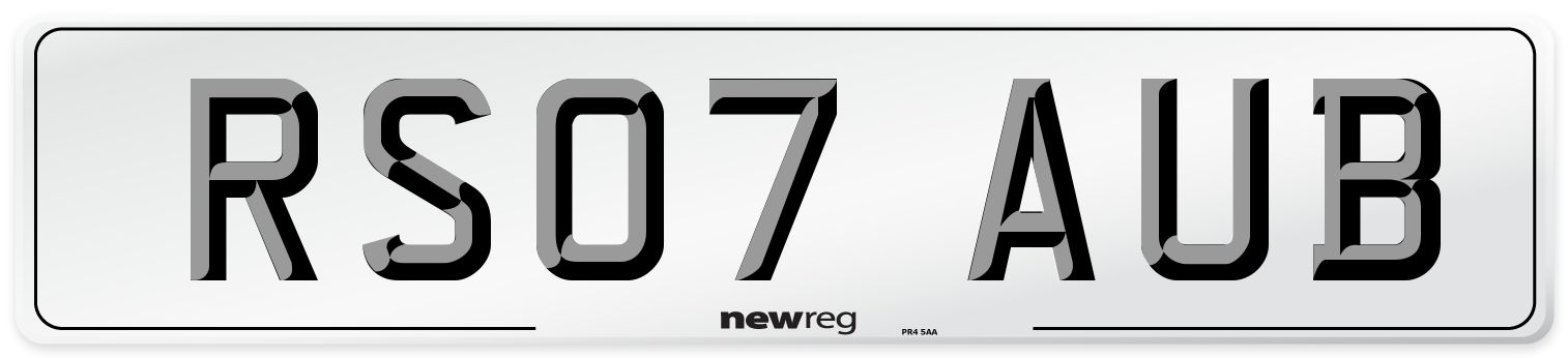 RS07 AUB Front Number Plate