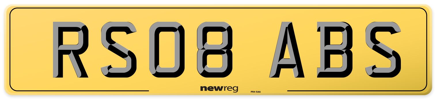RS08 ABS Rear Number Plate