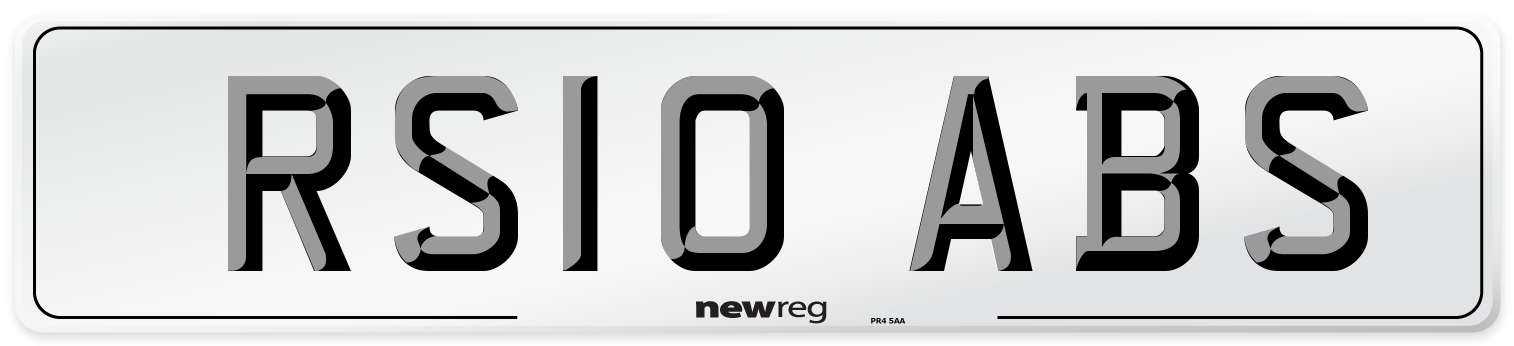 RS10 ABS Front Number Plate