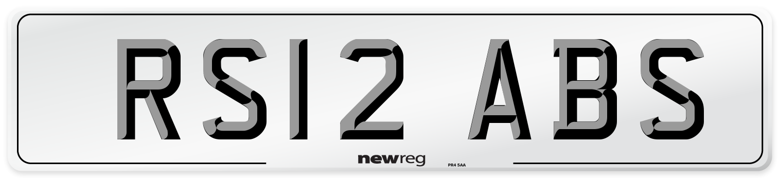 RS12 ABS Front Number Plate