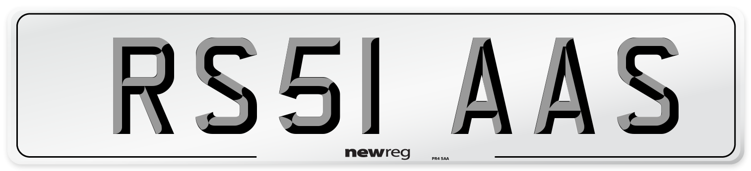 RS51 AAS Front Number Plate