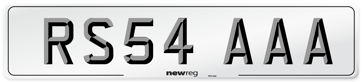 RS54 AAA Front Number Plate