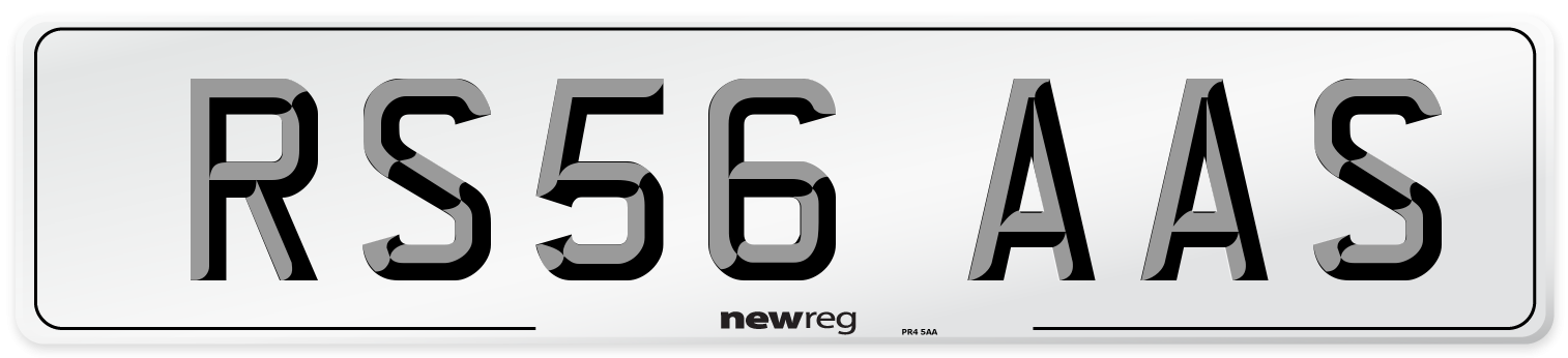 RS56 AAS Front Number Plate