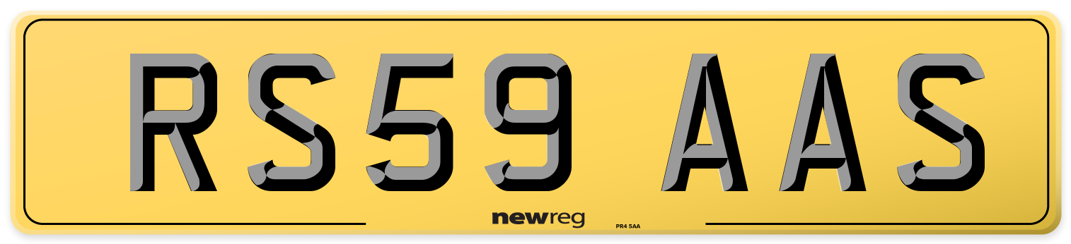 RS59 AAS Rear Number Plate