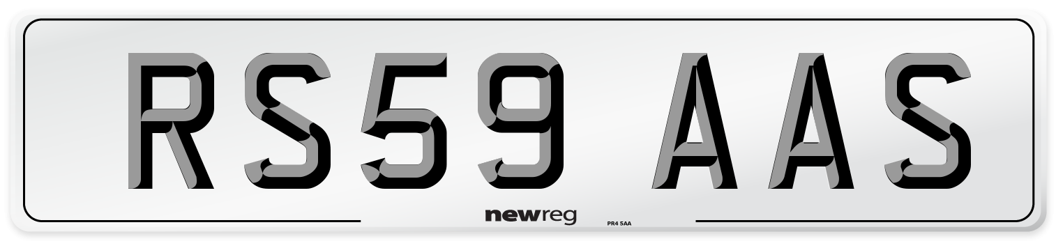 RS59 AAS Front Number Plate
