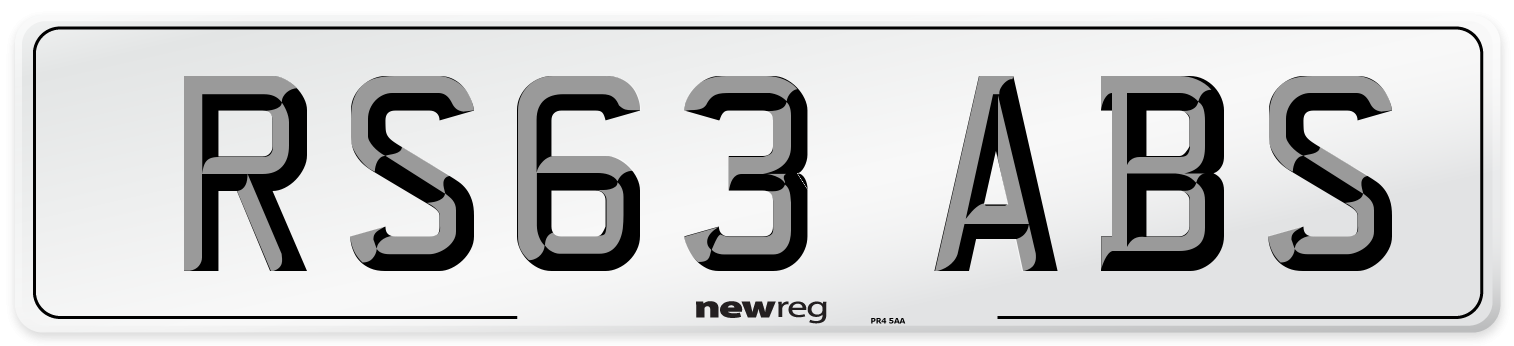 RS63 ABS Front Number Plate
