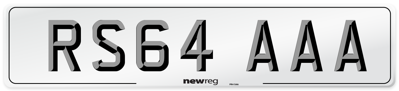 RS64 AAA Front Number Plate