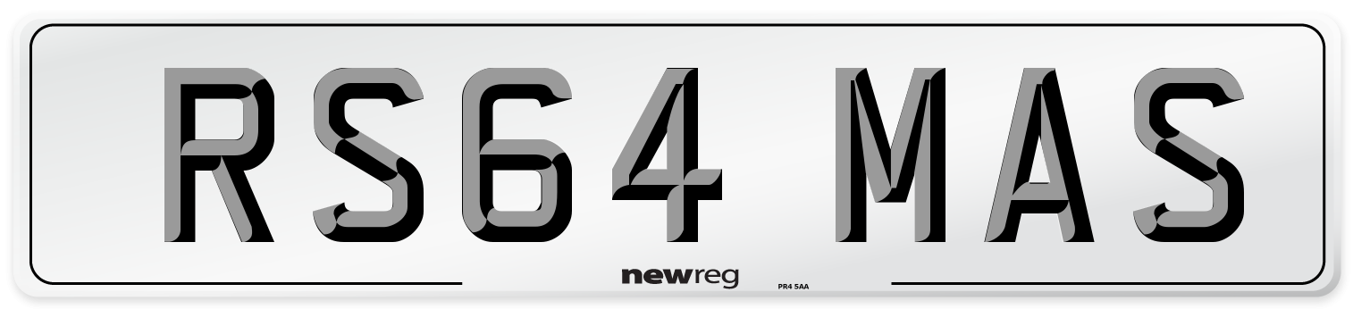 RS64 MAS Front Number Plate