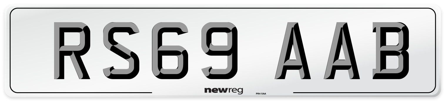 RS69 AAB Front Number Plate