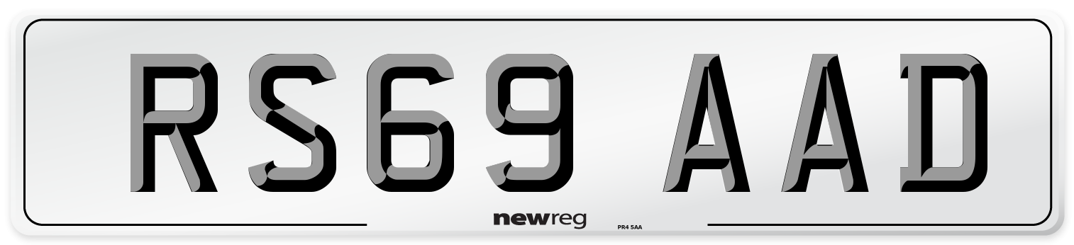 RS69 AAD Front Number Plate