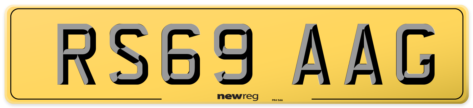 RS69 AAG Rear Number Plate