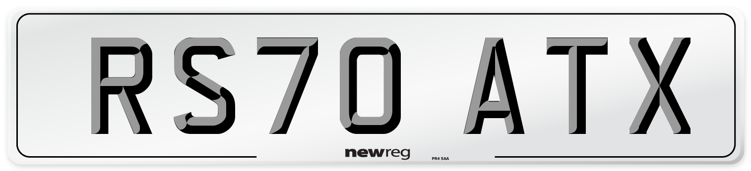 RS70 ATX Front Number Plate