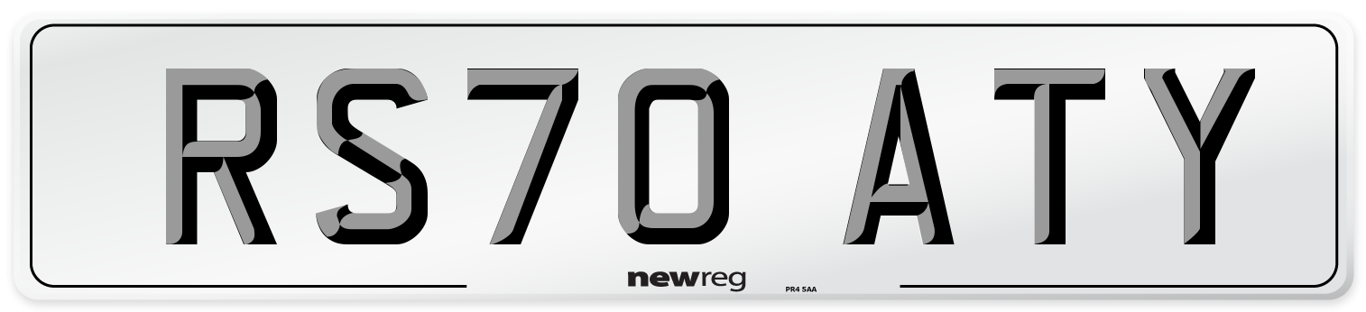 RS70 ATY Front Number Plate